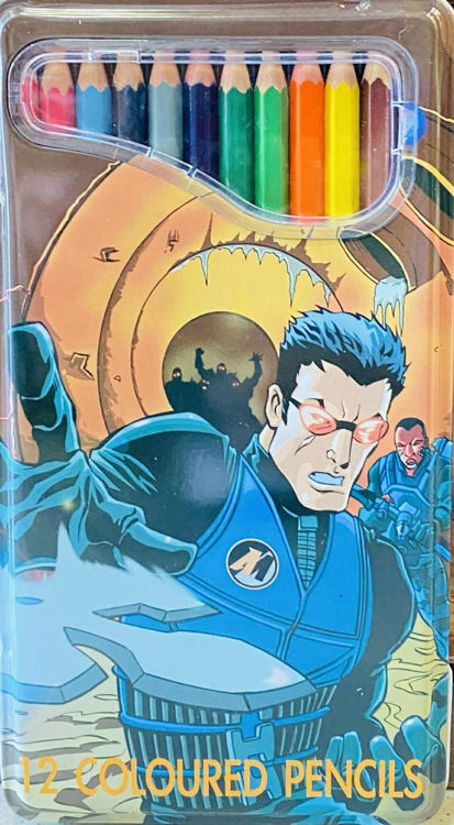 Picture of 2295 12 COLORED PENCILS IN TIN BOX ACTION MAN